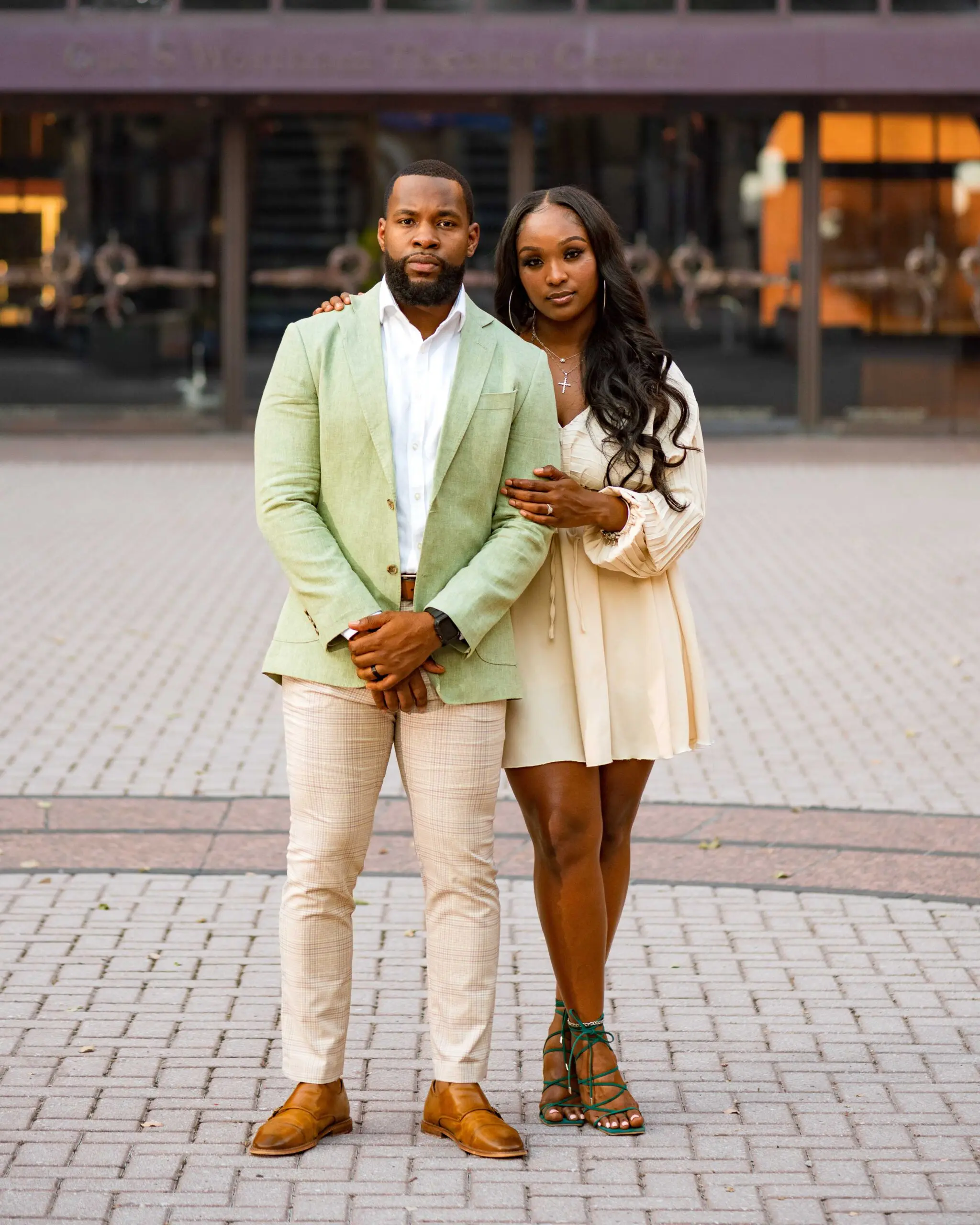 Engagement photos at Wortham Center Houston