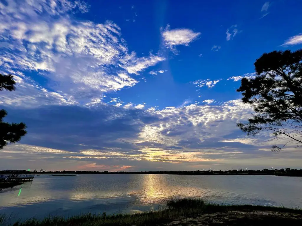 sunset photos at John Paul landing Park in Cypress, Texas