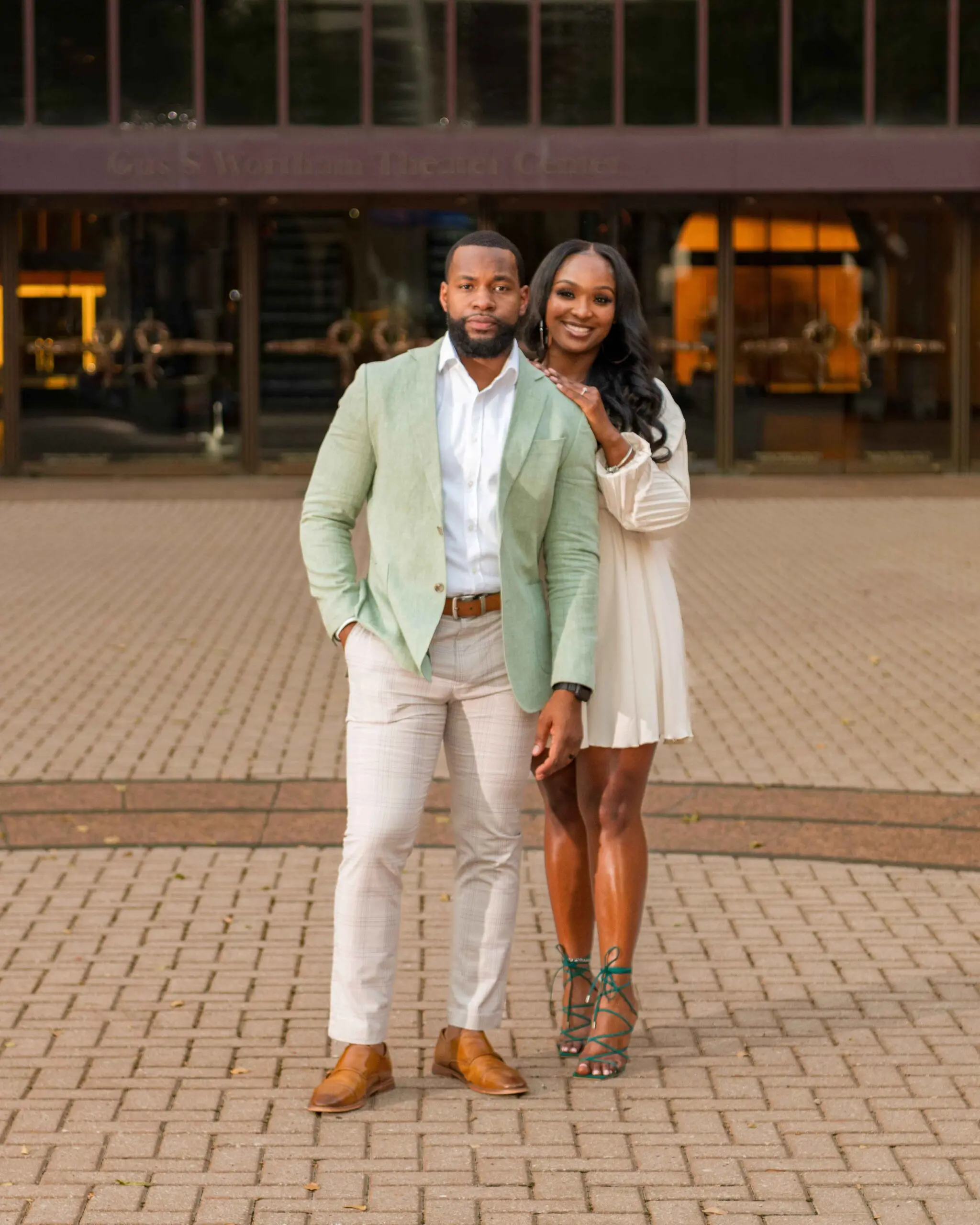 Wortham center engagement photos