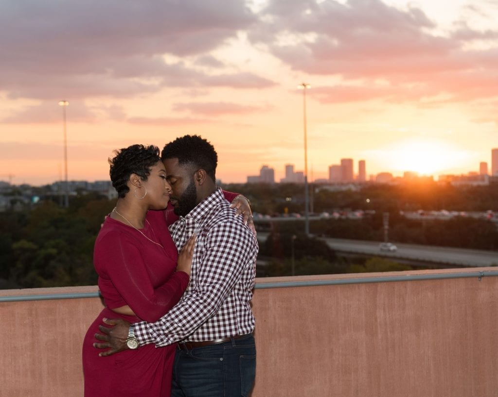 Engagement photo tips in downtown houston